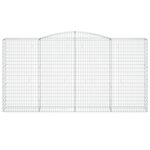 vidaXL Paniers à gabions arqués 5 Pièces 400x50x200/220 cm Fer galvanisé