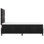 Lit Box Spring vidaXL avec Matelas Noir Petit Double Velours