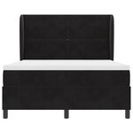 Lit à ressorts vidaXL avec matelas Noir 140x190 cm Velours