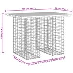vidaXL Table de jardin Gabion Design 100x70x72 cm Bois de pin imprégné