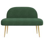 vidaXL Banc rembourré avec dossier Vert jungle 110 x 60 x 76 cm