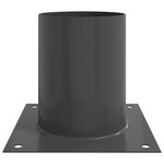 vidaXL Ancre ronde au sol 4 Pièces Anthracite 18 x 18 x 15 cm métal