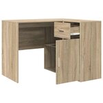 vidaXL Bureau d'angle avec tiroir 2 Pièces Chêne Sonoma 102 x 50 x 75 cm