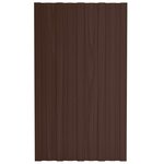 vidaXL Panneaux de toiture 12 Pièces Acier galvanisé Marron 80x45 cm