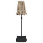 vidaXL Parasol de jardin à double tête avec LED taupe 316x145 cm