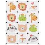 vidaXL Armoire de rangement pour enfants avec 12 cubes Rose PP