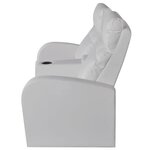 vidaXL Fauteuil inclinable à LED à 2 places Cuir artificiel Blanc