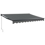 vidaXL Auvent rétractable anthracite 3x2 5 m tissu et aluminium