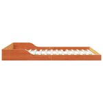 vidaXL Cadre de lit Marron cire 160 x 200 cm Bois massif en pin