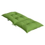 vidaXL Coussins de chaise à dossier haut lot de 2 vert mélangé tissu