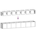 vidaXL Jardinière 280x40x40 cm acier inoxydable