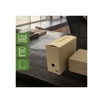 Pack and Move - Lot de 4 boîtes d'archives en carton ondulé robuste - 33 5 x 12 x 24 cm - Organisation pratique