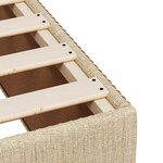vidaXL Cadre de lit sans matelas crème 140x200 cm tissu