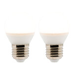 Lot de 2 ampoules LED sphérique 5 2W E27 470lm 2700K (Blanc chaud)