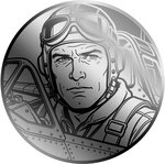 Monnaie HEROES OF WW2 PILOT 1/500 Oz Médaille Platine 25$ Liberia 2026 (PRÉCOMMANDE)