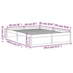 vidaXL Cadre de lit sans matelas bois massif 140x190 cm
