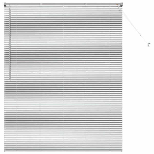 vidaXL Store de Fenêtre avec des rideaux Manuel Argent Aluminium