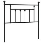 vidaXL Tête de lit de remplacement métal noir 90 cm