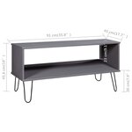 vidaXL Table basse New York Gris Bois de pin massif