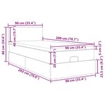 vidaXL Lit ottoman avec matelas marron foncé 90x200 cm tissu