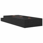 vidaXL Cadre de lit avec rangement Chêne noir 236.5 x 80 x 31.5 cm
