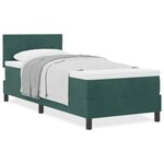 Lit coffre vidaXL avec matelas vert foncé 80x200 cm en velours