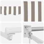 vidaXL Auvent rétractable Gris clair et blanc 3 5 x 2 m