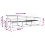 vidaXL Ensemble de canapés d'extérieur 3 Pièces Naturel