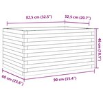 vidaXL Jardinière 90x60x46 cm bois massif de douglas