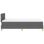 vidaXL Lit à ressorts avec matelas & LED gris foncé 120x190 cm Tissu