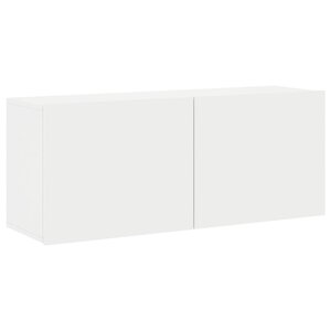 vidaXL Meuble TV mural blanc 100x30x41 cm