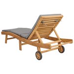 vidaXL Transat Marron et gris clair Polyester