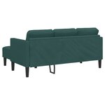 vidaXL Ensemble de canapé 2 pièces avec coussins en tissu vert foncé