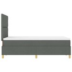 vidaXL Lit à ressorts avec matelas Gris foncé 120 x 190 cm tissu