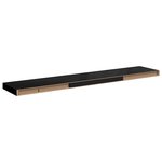 vidaXL Étagère murale flottante Noir brillant 120x23 5x3 8 cm MDF