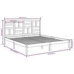 vidaXL Cadre de lit sans matelas bois massif 180x200 cm