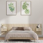 vidaXL Tête de lit avec armoires Chêne sonoma Bois d'ingénierie