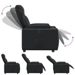 vidaXL Fauteuil inclinable Noir Similicuir