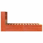 vidaXL Cadre de lit sans matelas cire marron 75x190 cm bois pin massif