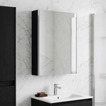 vidaXL Armoire Miroir de Salle de Bain Chêne noir 53 5 x 15 5 x 70 cm