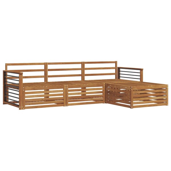 vidaXL Ensemble de canapés d'extérieur Naturel 249 5 x 162 5 x 73 cm