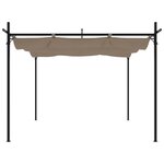 vidaXL Pergola avec toit rétractable taupe 295x292x230 cm