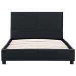 vidaXL Cadre de lit Noir Similicuir 90 x 200 cm