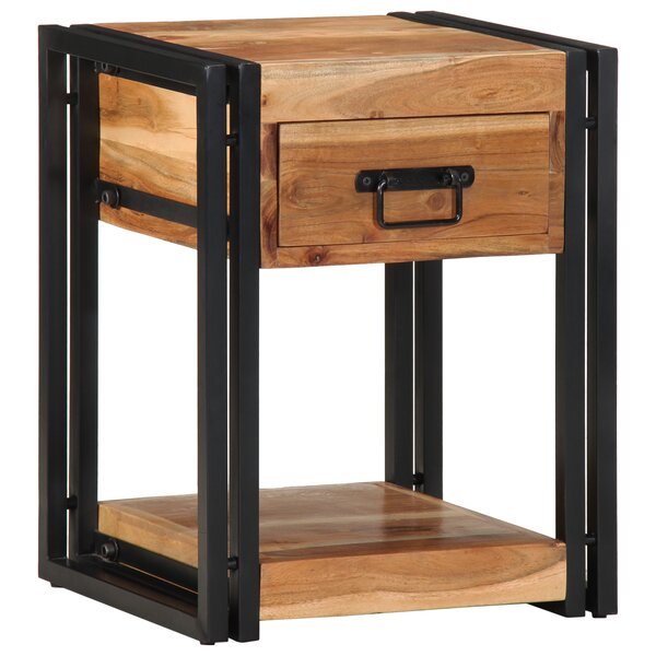 vidaXL Set de 2 tables de nuit 40x35x50 cm en bois d'acacia massif
