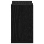 vidaXL Étagères murales avec étagère 2 Pièces Chêne noir 26 x 15 x 26 cm