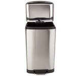 Poubelle de cuisine à pédale greenwich argent acier inoxydable 40 l