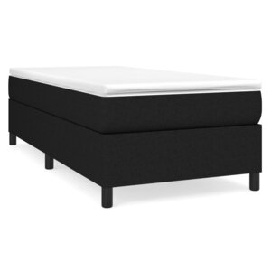 vidaXL Cadre de lit noir 90x200 cm tissu