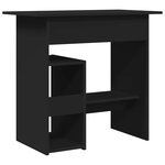 vidaXL Bureau Noir 80x45x74 cm Bois d’ingénierie