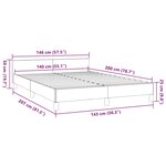 vidaXL Cadre de lit sans matelas noir 140x200 cm tissu