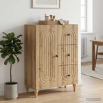 vidaXL Buffet Chêne artisanal 66 x 34 5 x 90 cm Bois d'ingénierie